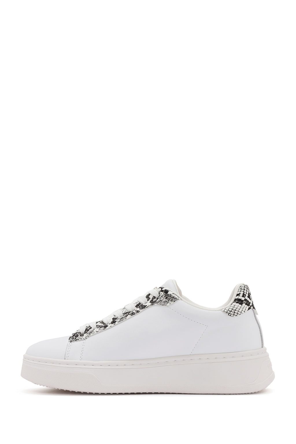 Alberto Guardiani Kadın Beyaz New Era Bağcıklı Deri Sneaker
