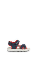Geox Boy Navy Blue Alben Strappy Leather Sandals | Derimod Geox Boy Navy Blue Alben Strappy Leather Sandals | Derimod