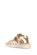 Geox Girls Copper Soleima Strappy Leather Sandals | Derimod Geox Girls Copper Soleima Strappy Leather Sandals | Derimod