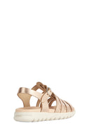 Geox Girls Copper Soleima Strappy Leather Sandals | Derimod Geox Girls Copper Soleima Strappy Leather Sandals | Derimod