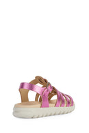 Geox Girls Pink Soleima Strappy Leather Sandals | Derimod Geox Girls Pink Soleima Strappy Leather Sandals | Derimod