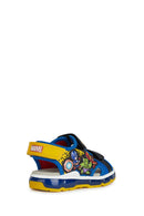 Geox Boy Blue Android Strap Leather Sandals | Derimod Geox Boy Blue Android Strap Leather Sandals | Derimod