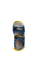 Geox Boy Blue Android Strap Leather Sandals | Derimod Geox Boy Blue Android Strap Leather Sandals | Derimod
