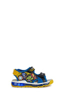 Geox Boy Blue Android Strap Leather Sandals | Derimod Geox Boy Blue Android Strap Leather Sandals | Derimod