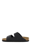 Birkenstock Women's Black Double Buckle Arizona Bf Flat Slippers | Derimod Birkenstock Women's Black Double Buckle Arizona Bf Flat Slippers | Derimod