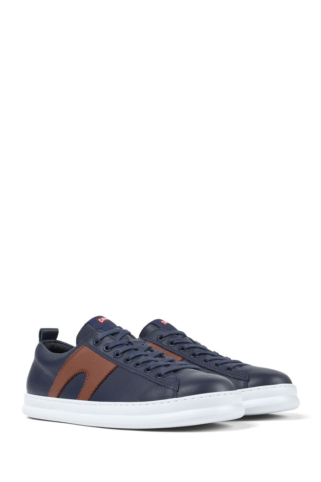 Camper Erkek Lacivert Runner Bağcıklı Deri Sneaker