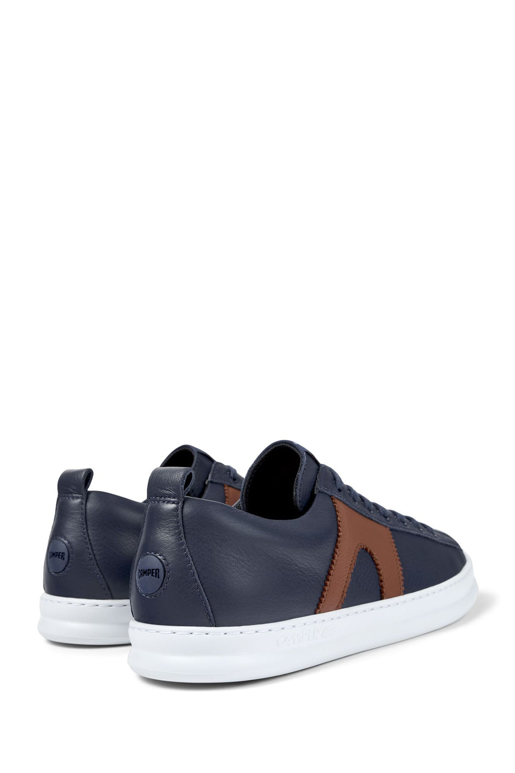 Camper Erkek Lacivert Runner Bağcıklı Deri Sneaker