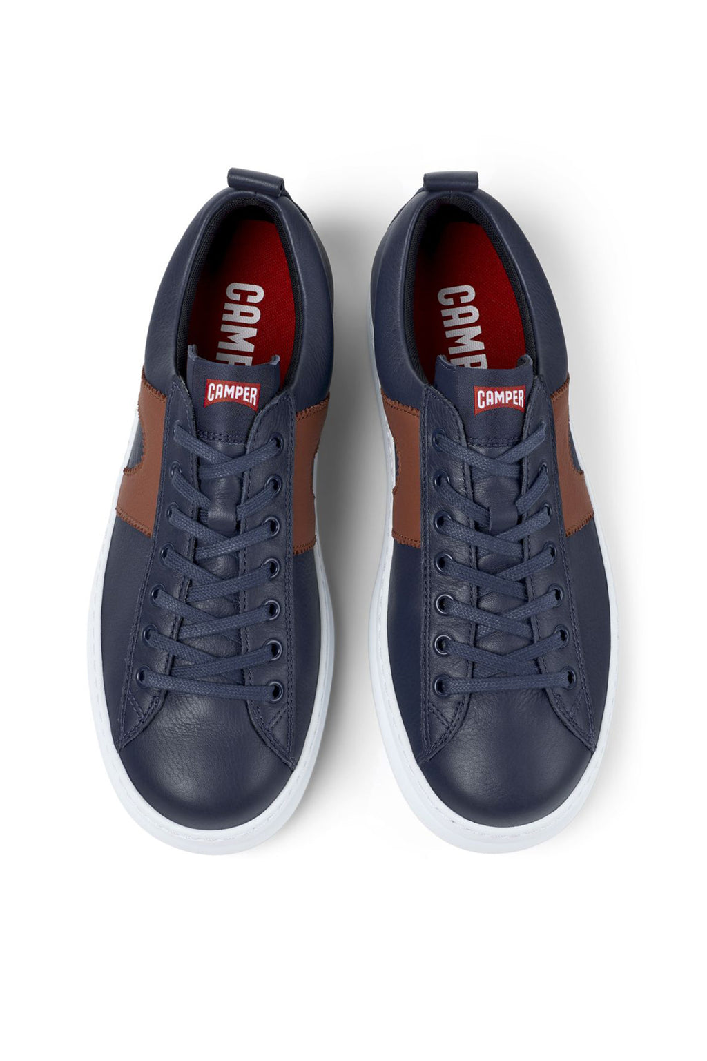 Camper Erkek Lacivert Runner Bağcıklı Deri Sneaker