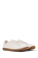 Camper Men's White Pelotas Soller Lace-up Leather Sneaker | Derimod Camper Men's White Pelotas Soller Lace-up Leather Sneaker | Derimod