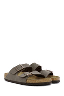 Birkenstock Kadın Kahverengi Arizona Eva Nubuk Deri Terlik | Derimod Birkenstock Kadın Kahverengi Arizona Eva Nubuk Deri Terlik | Derimod