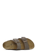 Birkenstock Kadın Kahverengi Arizona Eva Nubuk Deri Terlik | Derimod Birkenstock Kadın Kahverengi Arizona Eva Nubuk Deri Terlik | Derimod
