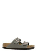 Birkenstock Women's Gray Arizona Eva Nubuck Leather Slippers | Derimod Birkenstock Women's Gray Arizona Eva Nubuck Leather Slippers | Derimod
