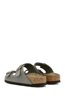 Birkenstock Women's Gray Arizona Eva Nubuck Leather Slippers | Derimod Birkenstock Women's Gray Arizona Eva Nubuck Leather Slippers | Derimod