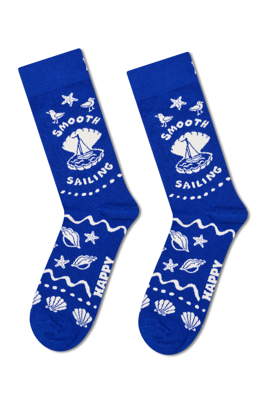 Happy Socks Kadın Mavi Sahil Temalı Pamuklu 3’lü Çorap Seti