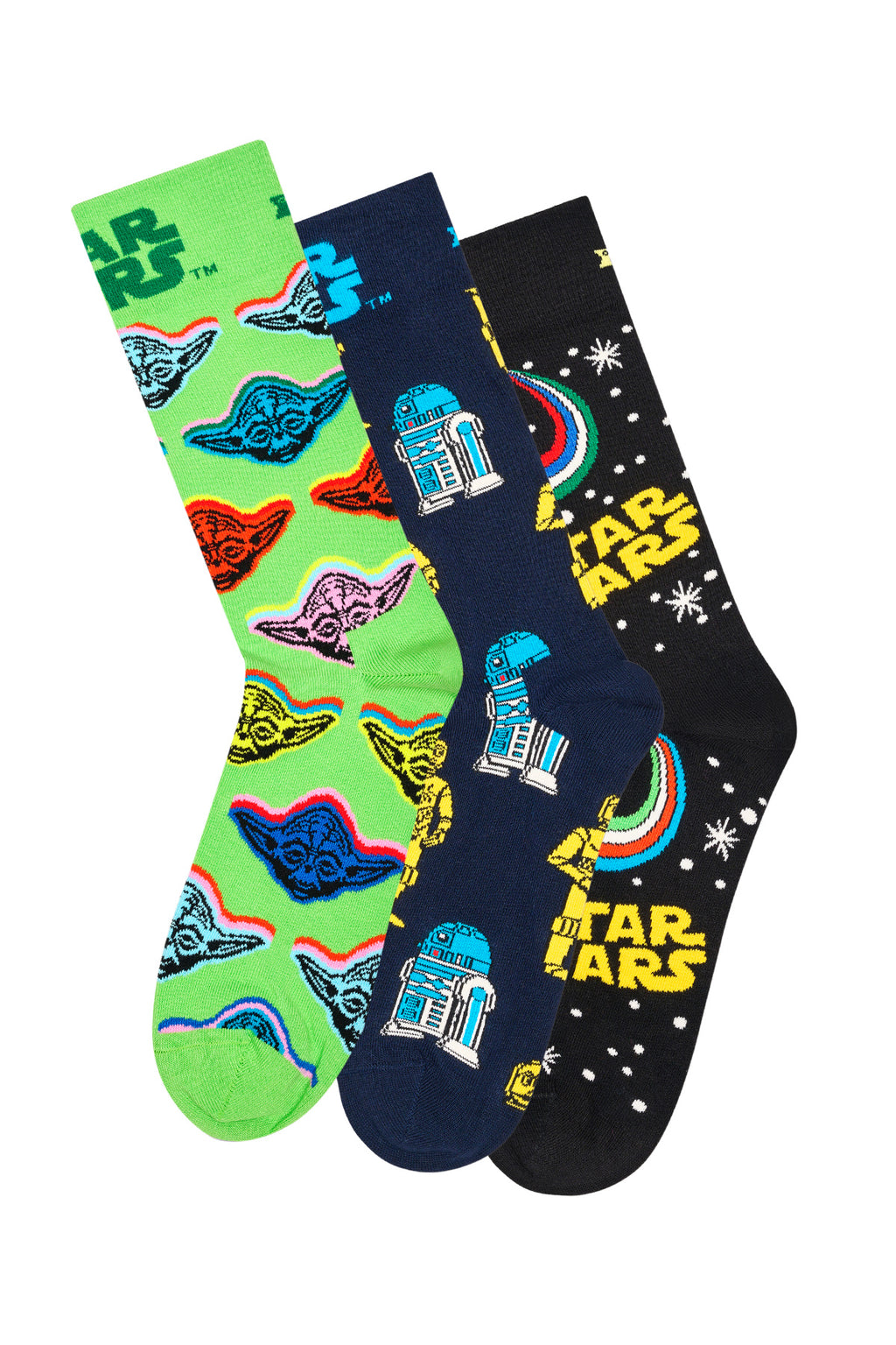 Happy Socks Erkek Çok Renkli Star Wars Desenli 3’lü Çorap Seti