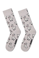 Happy Socks Erkek Gri Desenli Pamuklu Çorap | Derimod Happy Socks Erkek Gri Desenli Pamuklu Çorap | Derimod