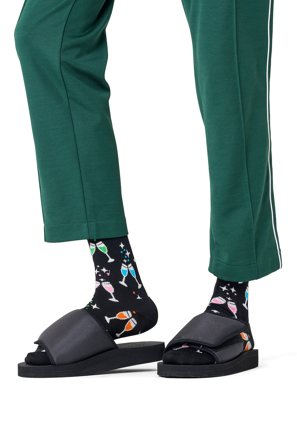 Happy Socks Erkek Siyah Desenli Pamuklu Çorap
