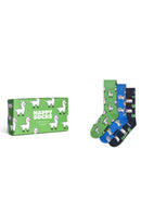 Happy Socks Male Multicolored Patterned Pack of 3 Cotton Socks Set | Derimod Happy Socks Male Multicolored Patterned Pack of 3 Cotton Socks Set | Derimod