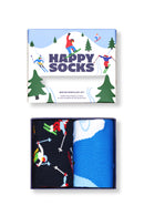 Happy Socks Male Multicolored Winter-Themed Cotton 2-Pack Sock Set | Derimod Happy Socks Male Multicolored Winter-Themed Cotton 2-Pack Sock Set | Derimod