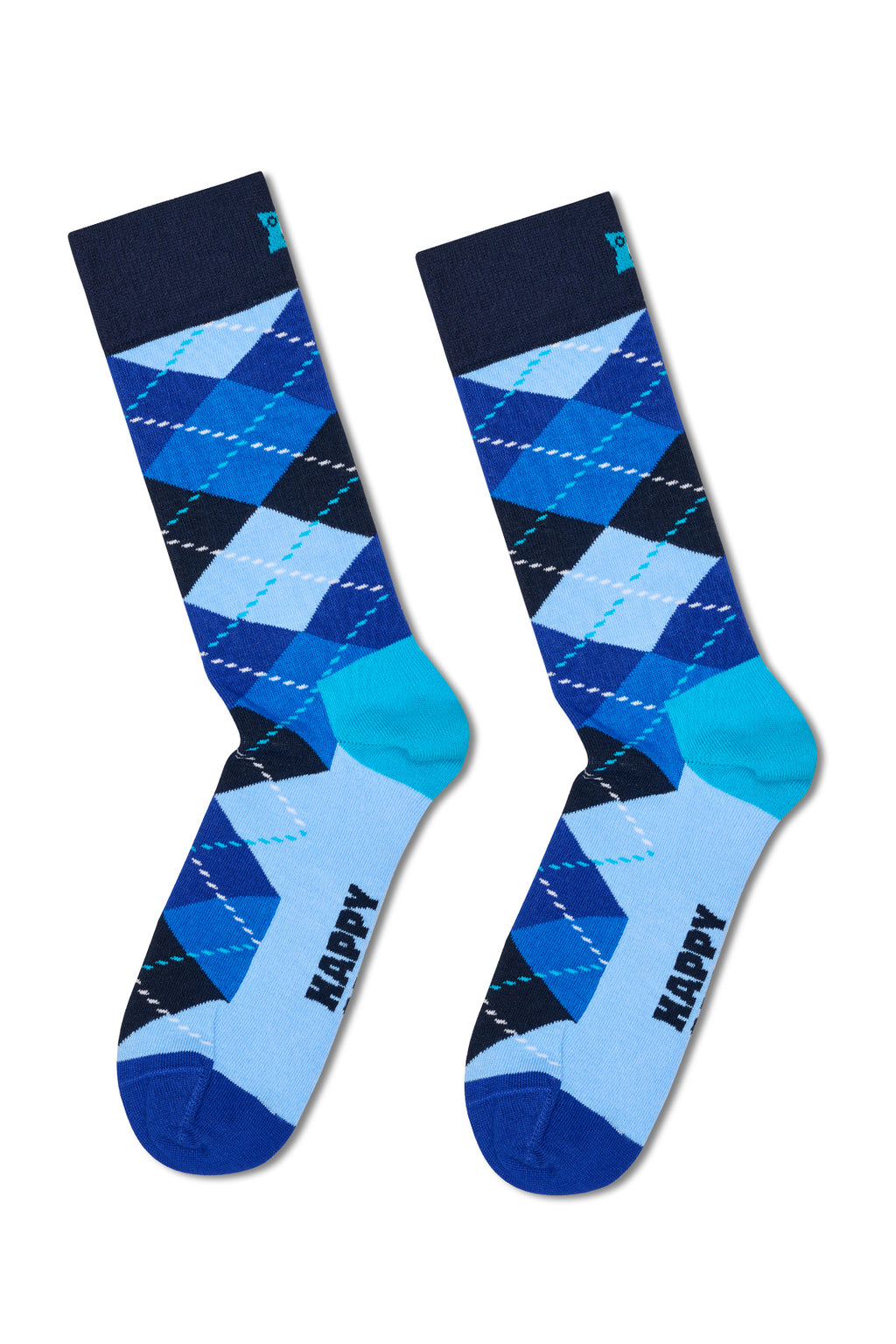 Happy Socks Erkek Lacivert Desenli Pamuklu 4'lü Çorap Seti