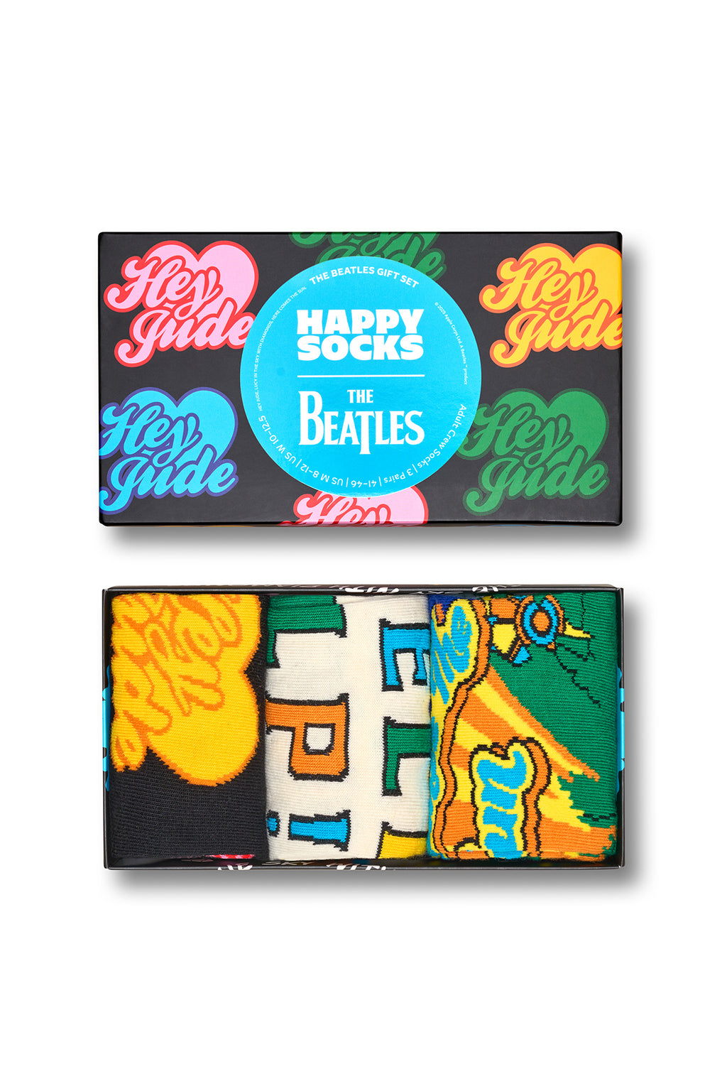 Happy Socks Erkek Çok Renkli Desenli Pamuklu 3'lü Çorap Seti