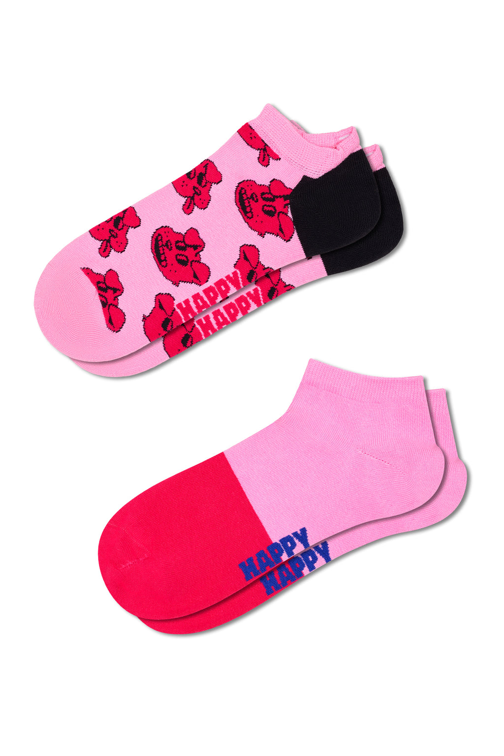 Happy Socks Kadın Pembe Desenli Pamuklu 2'li Çorap Seti