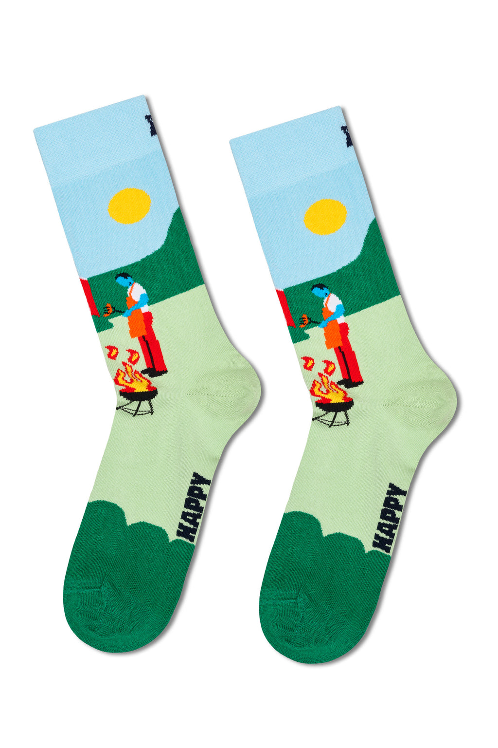 Happy Socks Erkek Çok Renkli Desenli Pamuklu 3'lü Çorap Seti