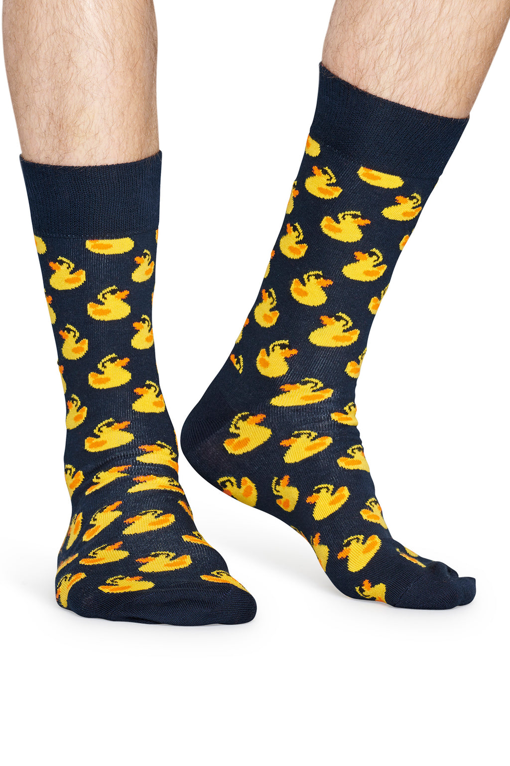 Happy Socks Erkek Lacivert Ördek Desenli Pamuklu Çorap