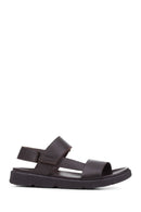 Geox Men's Brown Xand 2s Leather Sandals | Derimod Geox Men's Brown Xand 2s Leather Sandals | Derimod