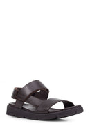 Geox Men's Brown Xand 2s Leather Sandals | Derimod Geox Men's Brown Xand 2s Leather Sandals | Derimod