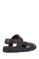 Geox Men's Brown Xand 2s Leather Sandals | Derimod Geox Men's Brown Xand 2s Leather Sandals | Derimod