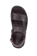 Geox Men's Brown Xand 2s Leather Sandals | Derimod Geox Men's Brown Xand 2s Leather Sandals | Derimod