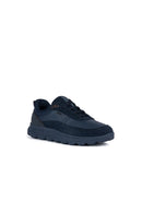 Geox Men's Navy Blue Spherica Suede Leather Detailed Lace Up Casual Sneaker | Derimod Geox Men's Navy Blue Spherica Suede Leather Detailed Lace Up Casual Sneaker | Derimod