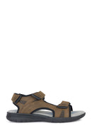 Geox Men's Brown Spherica Ec5 Ankle Strap Suede Leather Sandals | Derimod Geox Men's Brown Spherica Ec5 Ankle Strap Suede Leather Sandals | Derimod