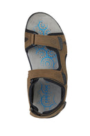 Geox Men's Brown Spherica Ec5 Ankle Strap Suede Leather Sandals | Derimod Geox Men's Brown Spherica Ec5 Ankle Strap Suede Leather Sandals | Derimod