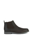 Geox Men's Brown Claudio Nubuck Leather Chelsea Boots | Derimod Geox Men's Brown Claudio Nubuck Leather Chelsea Boots | Derimod