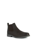 Geox Men's Brown Claudio Nubuck Leather Chelsea Boots | Derimod Geox Men's Brown Claudio Nubuck Leather Chelsea Boots | Derimod