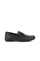 Geox Men's Black Kosmopolis + Grip Leather Masculine Loafer | Derimod Geox Men's Black Kosmopolis + Grip Leather Masculine Loafer | Derimod