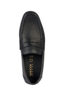 Geox Men's Black Kosmopolis + Grip Leather Masculine Loafer | Derimod Geox Men's Black Kosmopolis + Grip Leather Masculine Loafer | Derimod