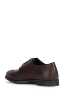 Geox Men's Brown Decio Laced Leather Classic Shoes | Derimod Geox Men's Brown Decio Laced Leather Classic Shoes | Derimod