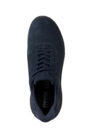 Geox Men's Navy Blue Nebula 2.0 Lace-up Leather Sneaker | Derimod Geox Men's Navy Blue Nebula 2.0 Lace-up Leather Sneaker | Derimod
