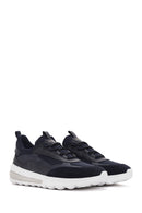 Geox Men's Navy Blue Spherica Active Lace Up Fabric Sneaker | Derimod Geox Men's Navy Blue Spherica Active Lace Up Fabric Sneaker | Derimod