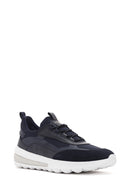 Geox Men's Navy Blue Spherica Active Lace Up Fabric Sneaker | Derimod Geox Men's Navy Blue Spherica Active Lace Up Fabric Sneaker | Derimod