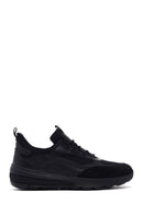 Geox Erkek Siyah Spherica Actif Bağcıklı Deri Sneaker | Derimod Geox Erkek Siyah Spherica Actif Bağcıklı Deri Sneaker | Derimod
