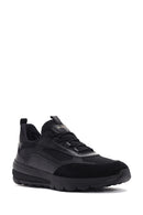 Geox Erkek Siyah Spherica Actif Bağcıklı Deri Sneaker | Derimod Geox Erkek Siyah Spherica Actif Bağcıklı Deri Sneaker | Derimod