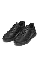 Geox Men's Black Spherica Ec2 Lace-up Leather Sneaker | Derimod Geox Men's Black Spherica Ec2 Lace-up Leather Sneaker | Derimod