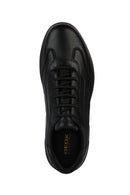Geox Men's Black Spherica Ec2 Lace-up Leather Sneaker | Derimod Geox Men's Black Spherica Ec2 Lace-up Leather Sneaker | Derimod