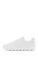 Geox Men's White Spherica Ecub Lace-Up Leather Sneaker | Derimod Geox Men's White Spherica Ecub Lace-Up Leather Sneaker | Derimod