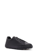 Geox Men's Black Spherica Lace-up Leather Sneaker | Derimod Geox Men's Black Spherica Lace-up Leather Sneaker | Derimod