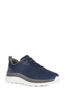 Geox Men's Navy Blue Spherica Active Lace Up Fabric Sneaker | Derimod Geox Men's Navy Blue Spherica Active Lace Up Fabric Sneaker | Derimod